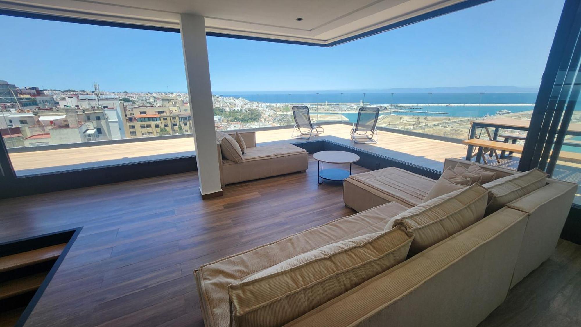 Magnifique Penthouse 160M2 Terrasse 90M2 Vue Mer Tánger Exterior foto
